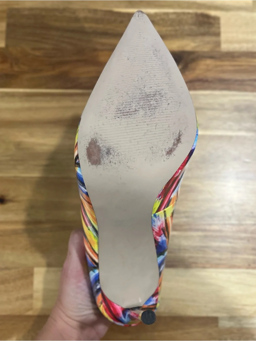 Steve Madden Multicolor Brushstroke Pointed Toe Stiletto Pumps Size 10M